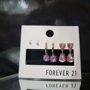 Forever 21 | Purple | Pink | Gold | Earrings | Drop